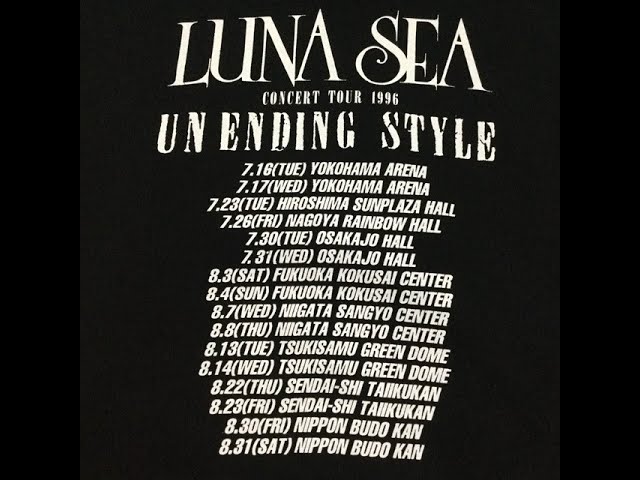 LUNA SEA UNENDING STYLE 日本テレビ 1996.10.18 - YouTube