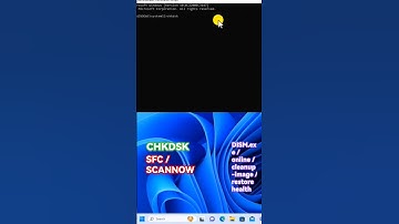 3 Run Command 1. CHKDSK2. SFC /SCANNOW3. DISM.exe /online /cleanup-image /restorehealth #run