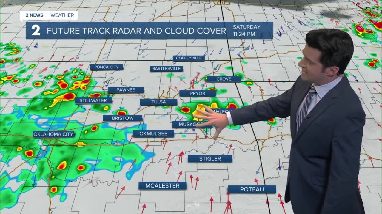 Scattered showers through Sunday - YouTube