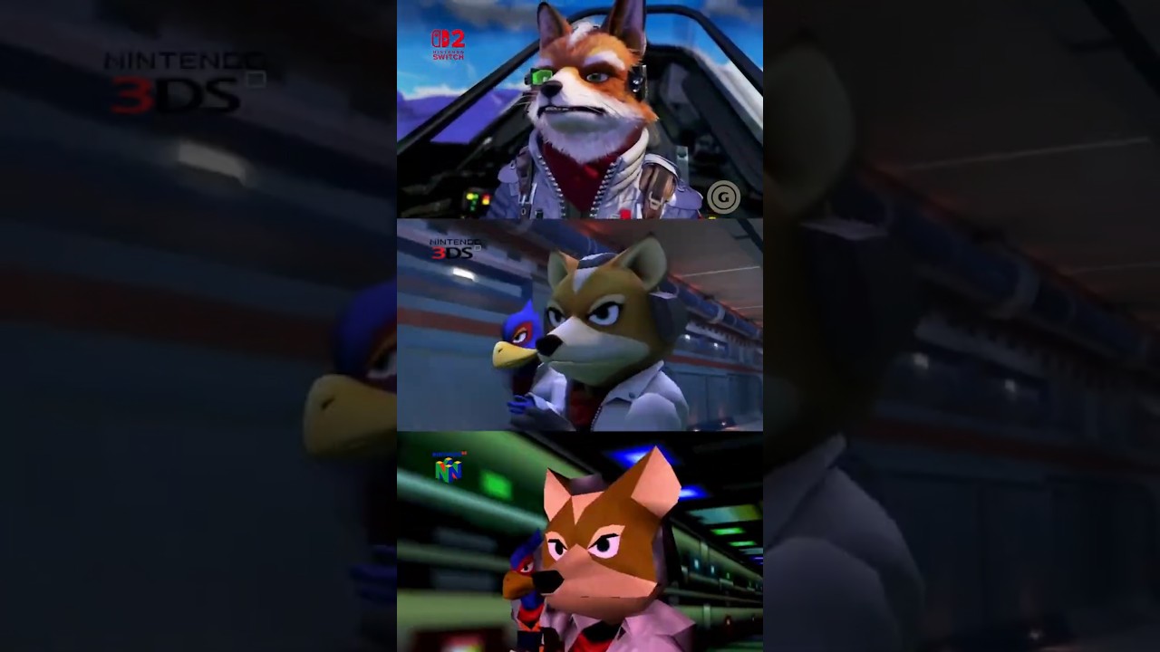 Star Fox Character Comparisons (Switch 2, 3DS, N64)