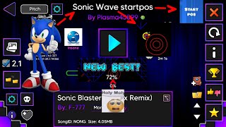 Sonic Wave 72% Extreme demon (jumping from Bloodbath) Geometry dash 2.2