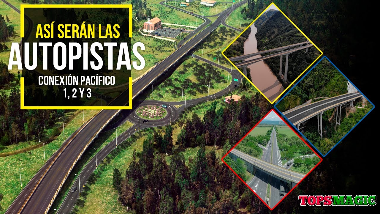Así serán las Autopistas Pacífico 1, 2 y 3 en Colombia