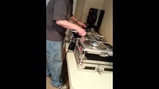 dj kinetik practicing at home