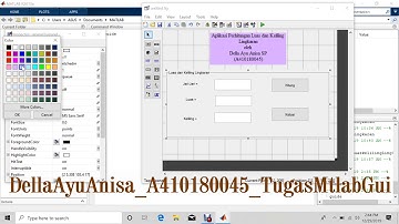 Luas dan keliling lingkaran dengan gui matlab