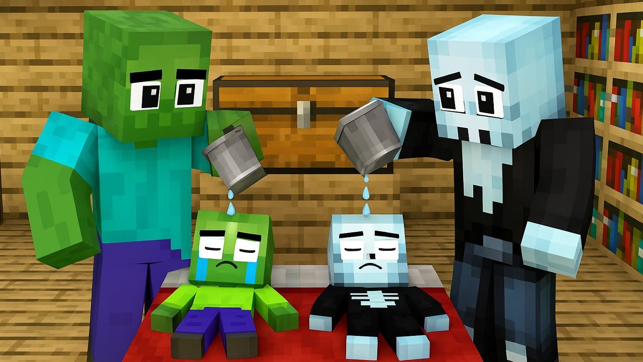 Poor Baby Zombie Gets Sick 🤒💔 Parents Try to Save Him | Minecraft Sad Story