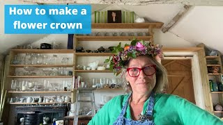 How to make a 100% biodegradable flower crown with flowers from a September garden x