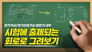 전기기사/전기산업기사 발전기 내부를 필기시험에 출제되는 회로로 그려보자!