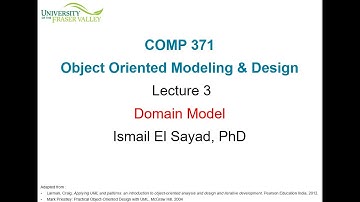 COMP371 Object Oriented Modeling and Design Lecture 3
