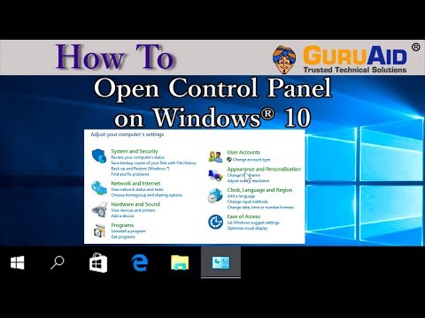 How to Open Control Panel on Windows® 10 - GuruAid