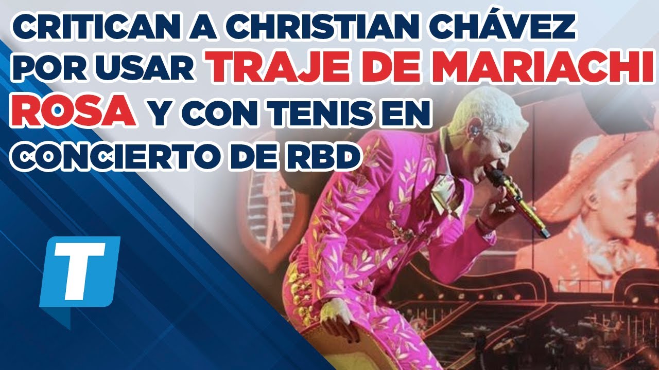 Critican a Christian Chávez por usar traje de mariachi rosa y con tenis ...