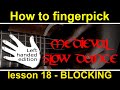 Left handed how to play fingerstyle guitar, Lesson 18 - Medieval slow dance by Sad Fantasy