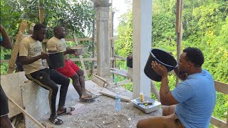 We couldn't afford plates so we use this instead || priming out first floor 