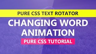 Changing Letter Animation - Pure Css Text Rotator - No Javascript Net Worth