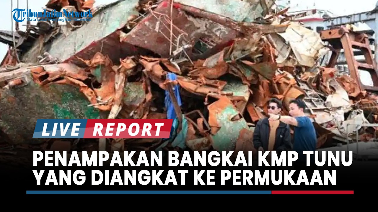 Ini Penampakan Bangkai KMP Tunu yang Diangkat Ke Permukaan