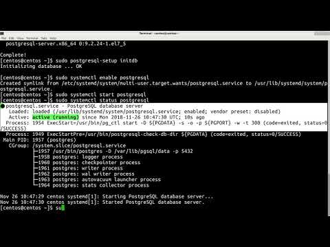 How to install postgresql server in CentOS 7