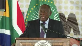 President Cyril Ramaphosa delivers the keynote address during the Commemoration of Human Rights Day