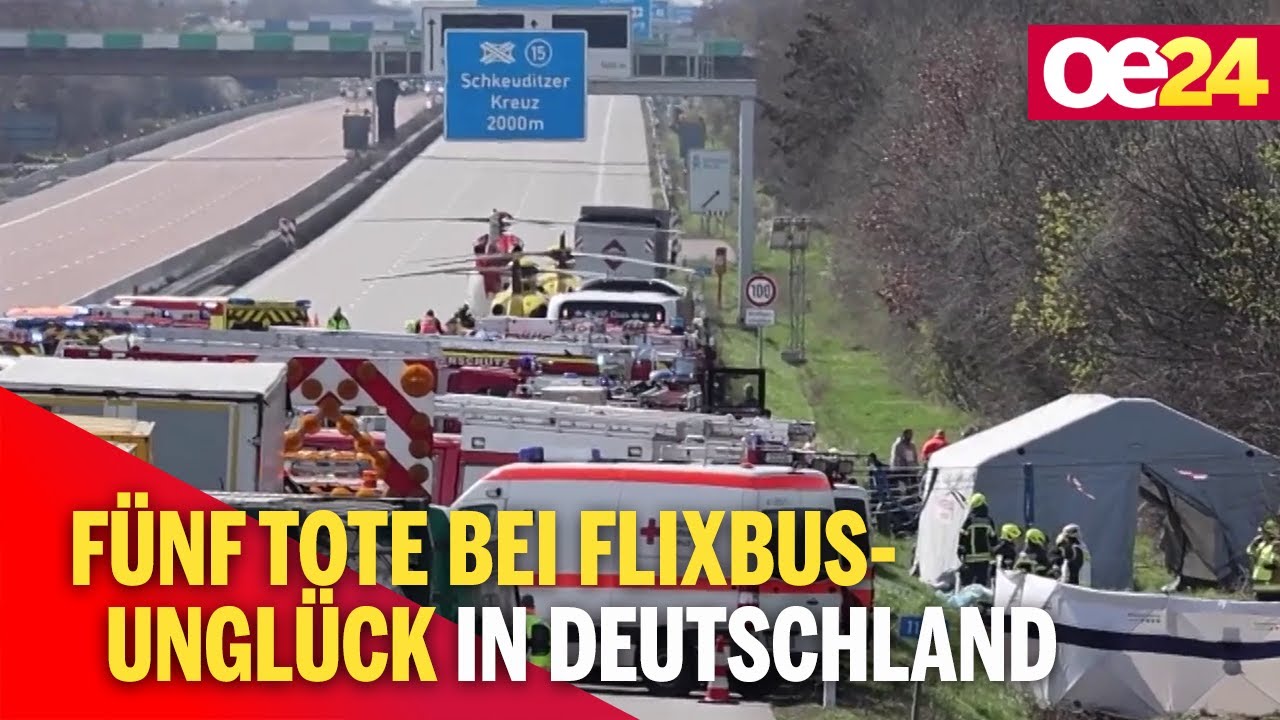 Fünf Tote bei Flixbus-Unglück in Deutschland (Leipzig)