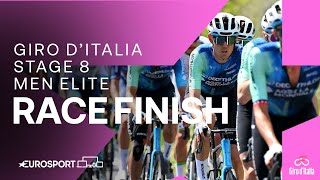 UTTER DOMINANCE! | Giro D'Italia Stage 8 Race Finish | Eurosport Cycling