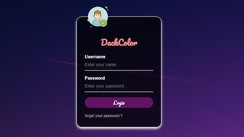HTML و CSS كيف تقوم بتصميم صفحة تسجيل دخول بطريقة احترافية بواسطة ال