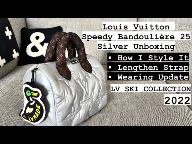 Louis Vuitton SPEEDY BANDOULIÈRE 25 Silver Nylon Unboxing - LV SKI