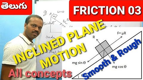 FRICTION 03: Motion on INCLINED PLANE, smooth and rough inclined plane CLASS 11 laws of motion