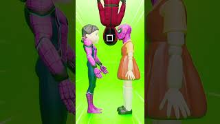 Expert's Guide to Marvel Animation in GTA V Squid Game Guard And Doll Head VS Spiderman Face Switch