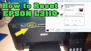 Как сбросить настройки EPSON L3110 | Сброс подушечки для отработанных чернил