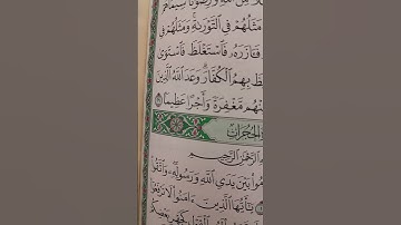 سورة الفتح آية 29 آخر آية من السورة