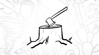 🪓 How to Draw a Simple Stump with an Axe | Step-by-Step Lesson 🌳