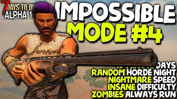 ZOMBIE HUNTING! - Impossible Mode (GFM8) #4 | 7 Days to Die (2019 Alpha 17.2)