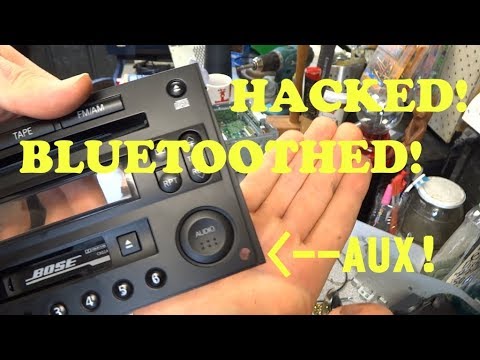 350Z tape deck hack - AUX/BT install