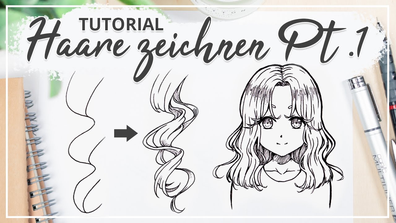 Tutorial Haare Zeichnen Im Manga Stil Pt 01 Youtube