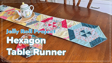 A  Hexagon Table Runner Tutorial | How to Sew a Hexagon Quilt Block with Jelly Roll Part 2