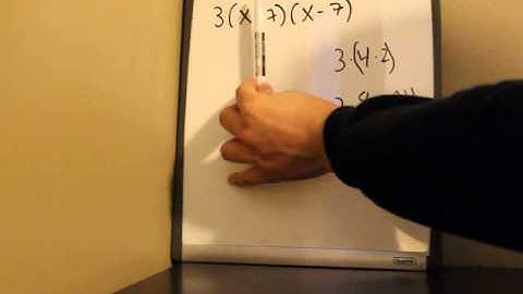 Multiplying Polynomials 3(x-7)^2 part 4