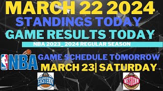 NBA NBA STANDINGS TODAY MARCH 22,2024