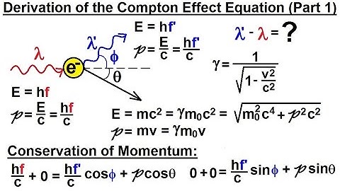 Physics - Ch 66 Quantum Mechanics 2: Basic Concepts (6 of 38) The Compton Effect Eqn. Derived Part 1
