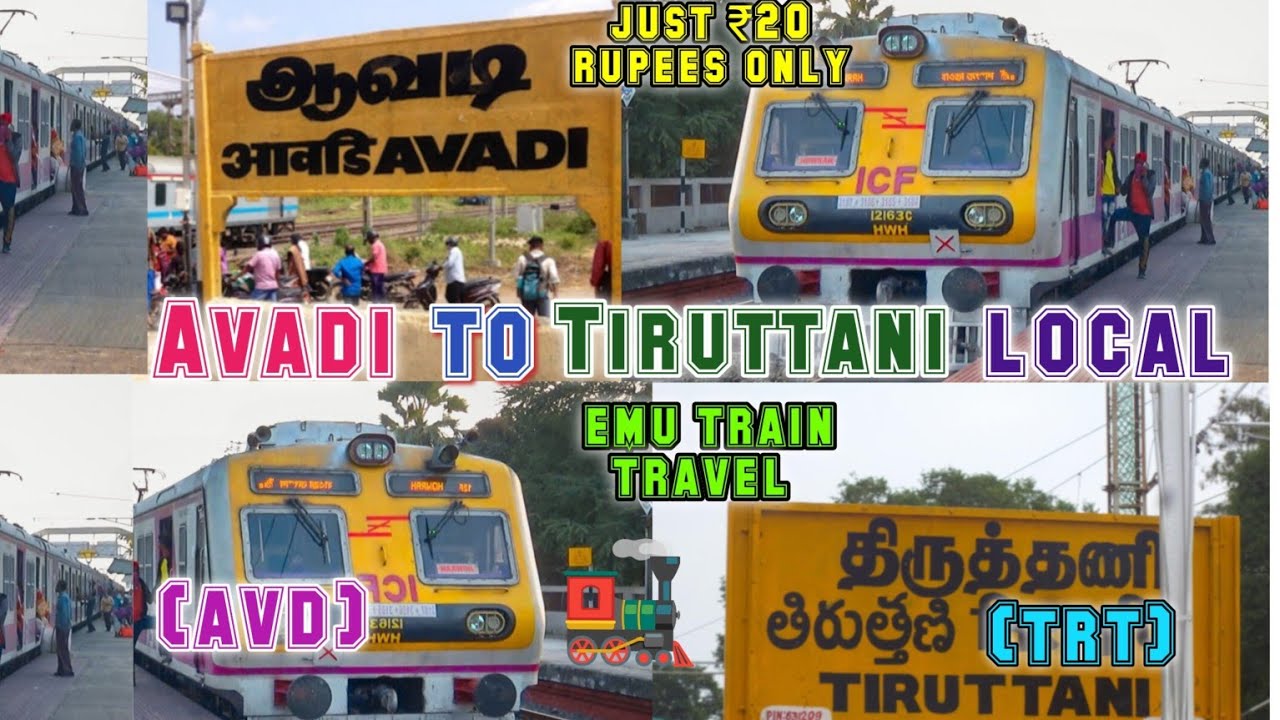 🚂₹20 ரூபாய்-ல திருத்தணி!!! CHENNAI LOCAL EMU TRAIN-ல திருத்தணி போறோம்