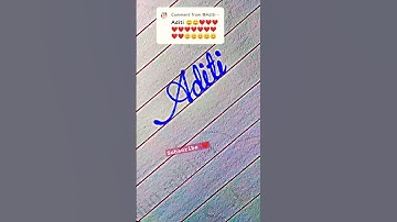 "Aditi"🦋 in cursive// #handwriting #cursive #aditi #beautiful .