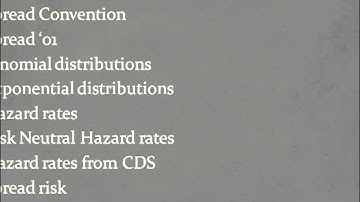 FRM - Spread Risk and Default Intensity Models
