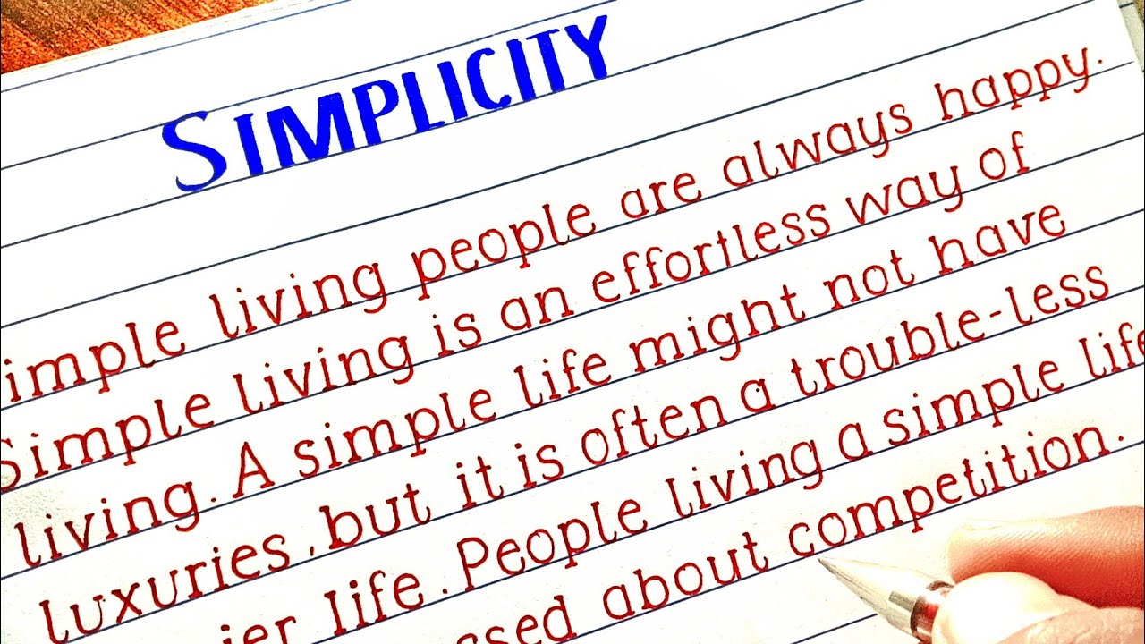 a journey to simplicity essay