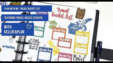 Plan with Me- Travel Bucket List
