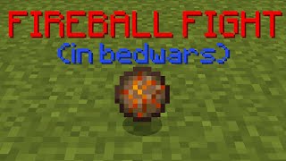 cool fireball spam fight in hypixel bedwars