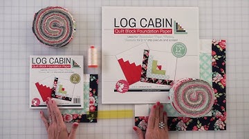 How to use Log Cabin Quilt Block Paper Foundation Piecing Pad by It’s Sew Emma | Fat Quarter Shop