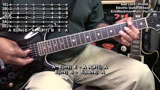 Khalid BAD LUCK Guitar Lesson How To Play Chords & Riffs On Electric Guitar @EricBlackmonGuitar