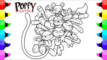 Smiling Critters New Coloring Pages / How to Color Poppy Playtime Chapter 3  Characters / NCS MUSIC