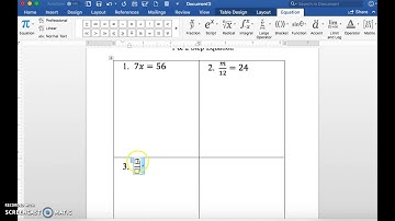 Making a Math Worksheet in MS Word