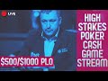 High Stakes PLO Action with TonyG | omaha4rollz | Rahul $500/$1000 Cash Game