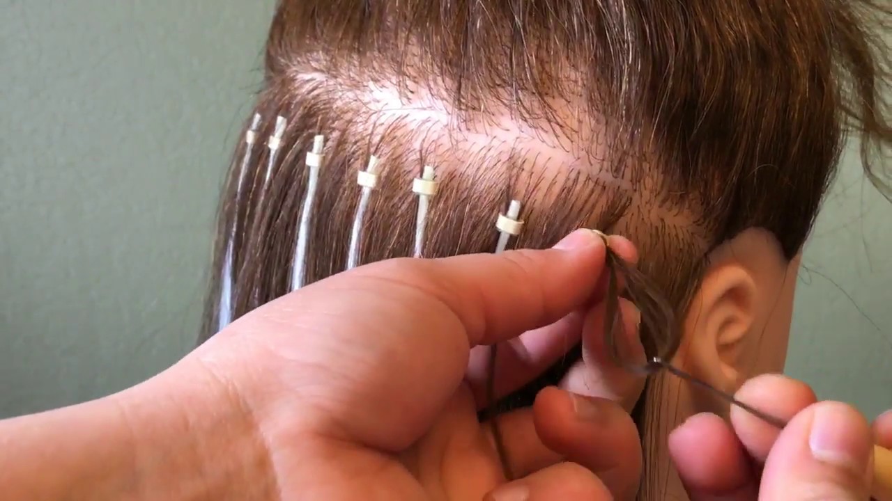 como poner Extensiones con anillas - Grapas microchip - micro ring - paso a  paso 