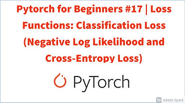 Pytorch for Beginners #17 | Loss Functions: Classification Loss (NLL and Cross-Entropy Loss)
