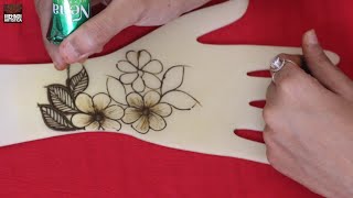 Easy arebic mehndi design for hand | Beautiful floral arabic henna mehendi tattoo Design 2021